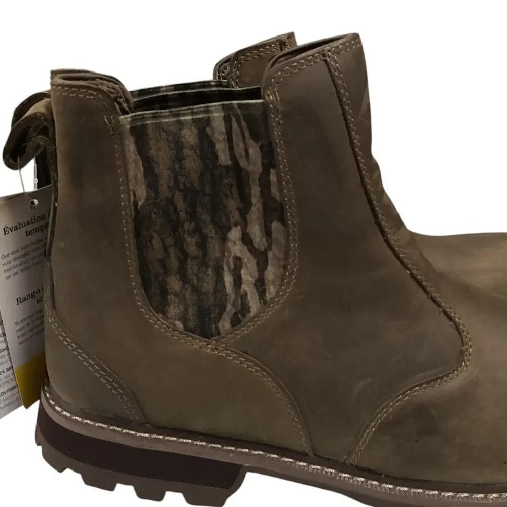 Muck Boot Company Mens 12.5 Brown Chelsea Outdoor Waterproof Leather Boots NEW